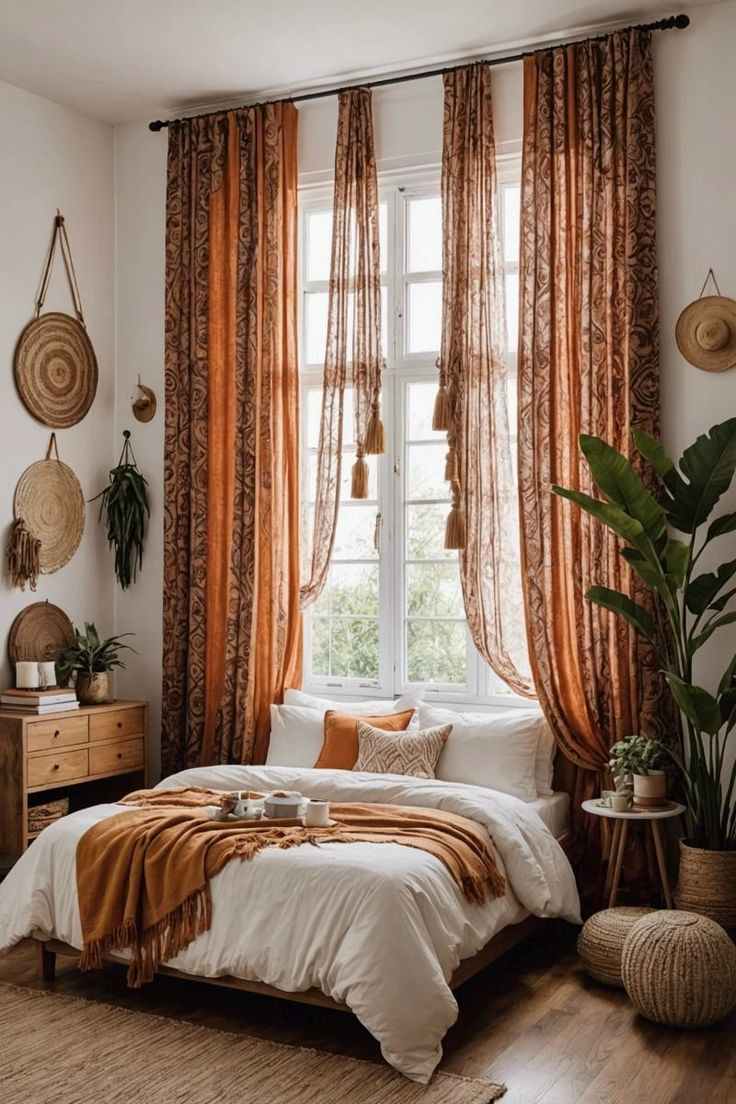 boho-curtains-bohemian-bedroom-ideas