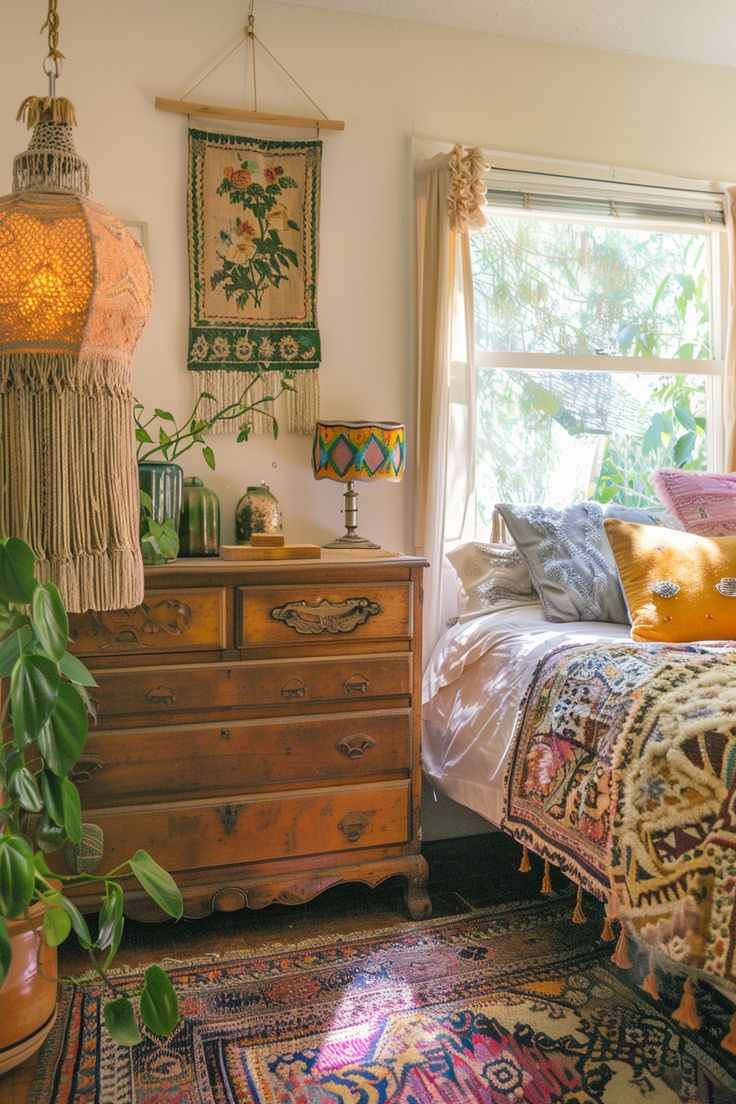 thrift-store-finds-bohemian-bedroom-ideas