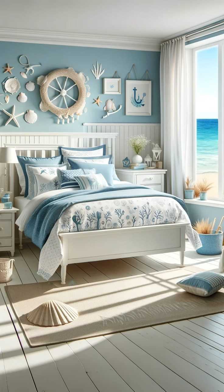 marine-life-accents-modern-coastal-bedroom-decor-ideas