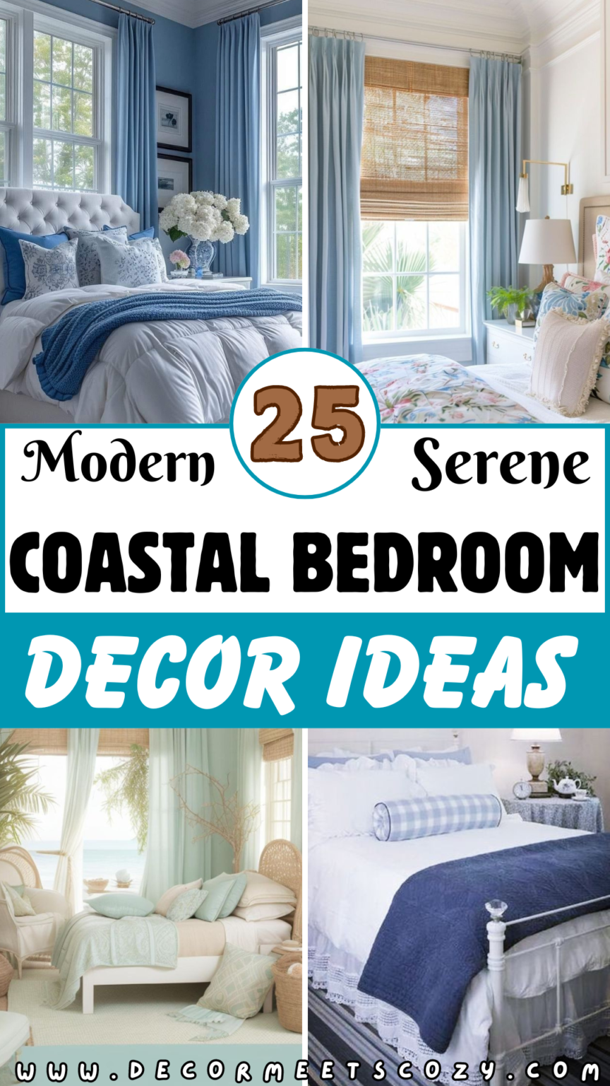 25 SERENE MODERN COASTAL BEDROOM IDEAS - decor meets cozy