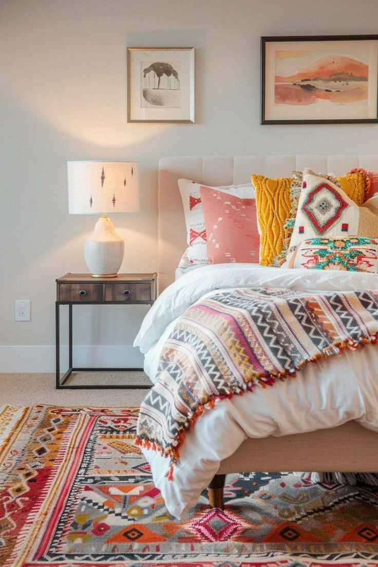 coral-decor-boho-coastal-bedroom-ideas