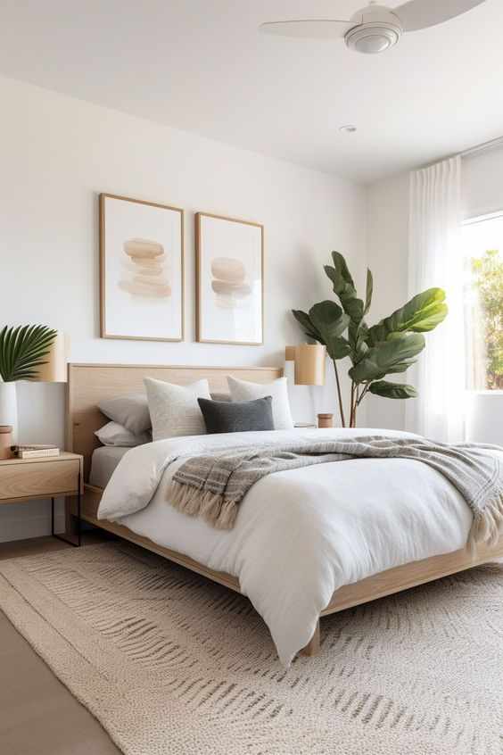 indoor-plants-minimalist-bohemian-bedroom-ideas