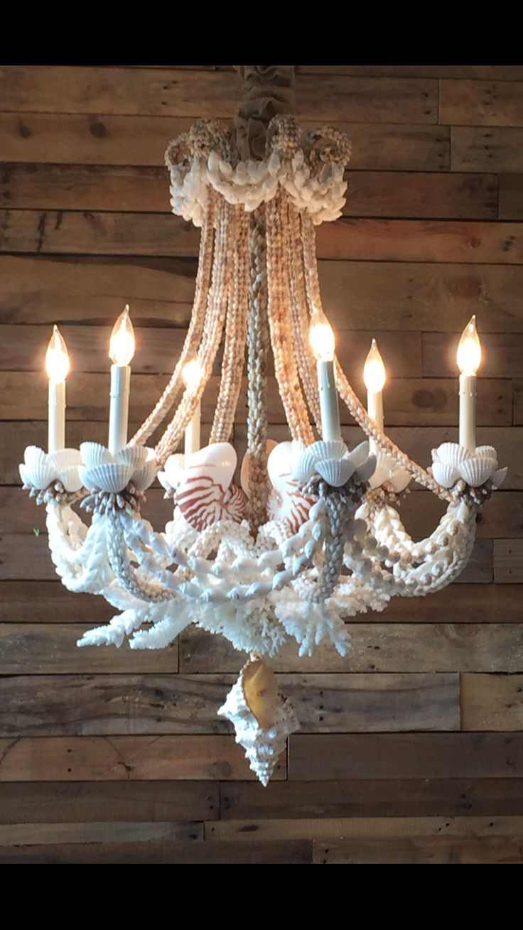 shell-chandelier-romantic-coastal-bedroom-decor-ideas