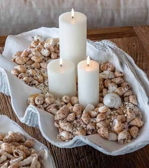 shell-encrusted-tray-coastal-entryway-decor-ideas