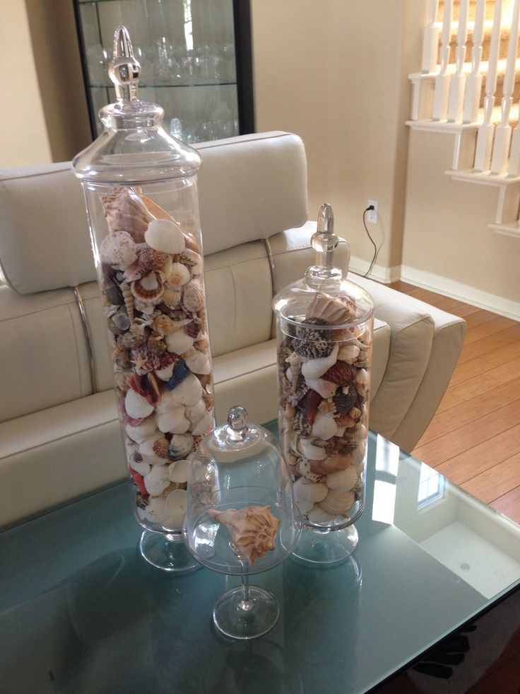 glass-jars-with-seashell-shabby-chic-living-room-ideas