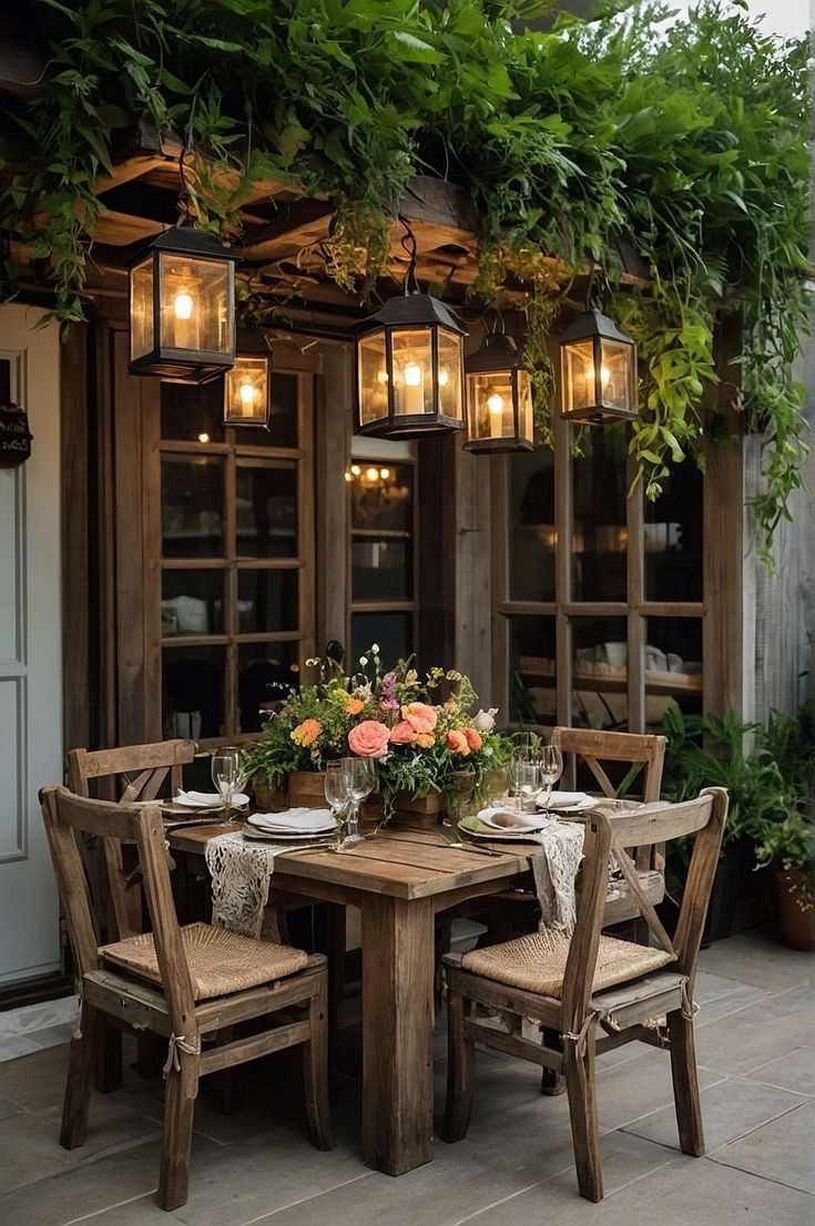 vintage-lanterns-rustic-outdoor-dining-ideas