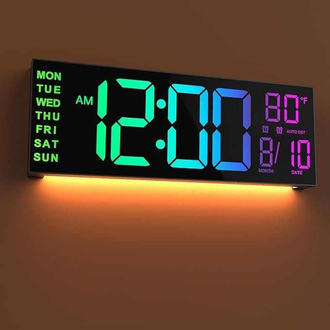 digital-led-clock-modern-living-room-wall-clock-ideas