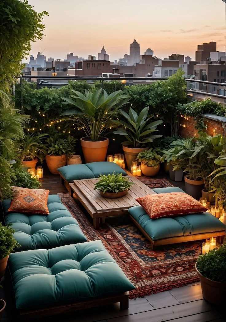 floor-cushions-small-outdoor-dining-ideas