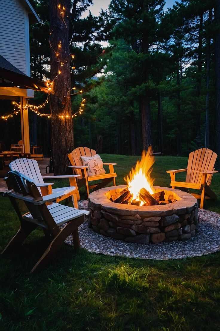 rustic-firepit-winter-outdoor-dining-ideas