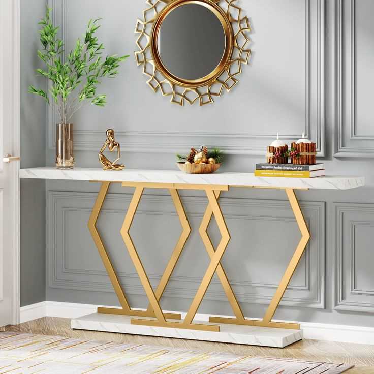 geometric-designs-hallway-console-table-ideas