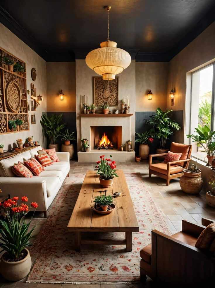 mediterranean-plants-greek-style-living-room-decor-ideas