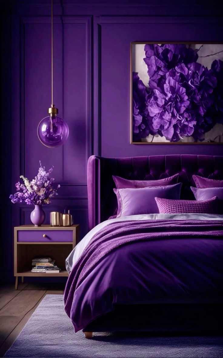 purple-desk-accessories-purple-bedroom-decor-ideas