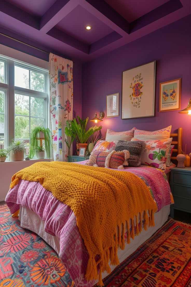 purple-ceiling-purple-bedroom-decor-ideas