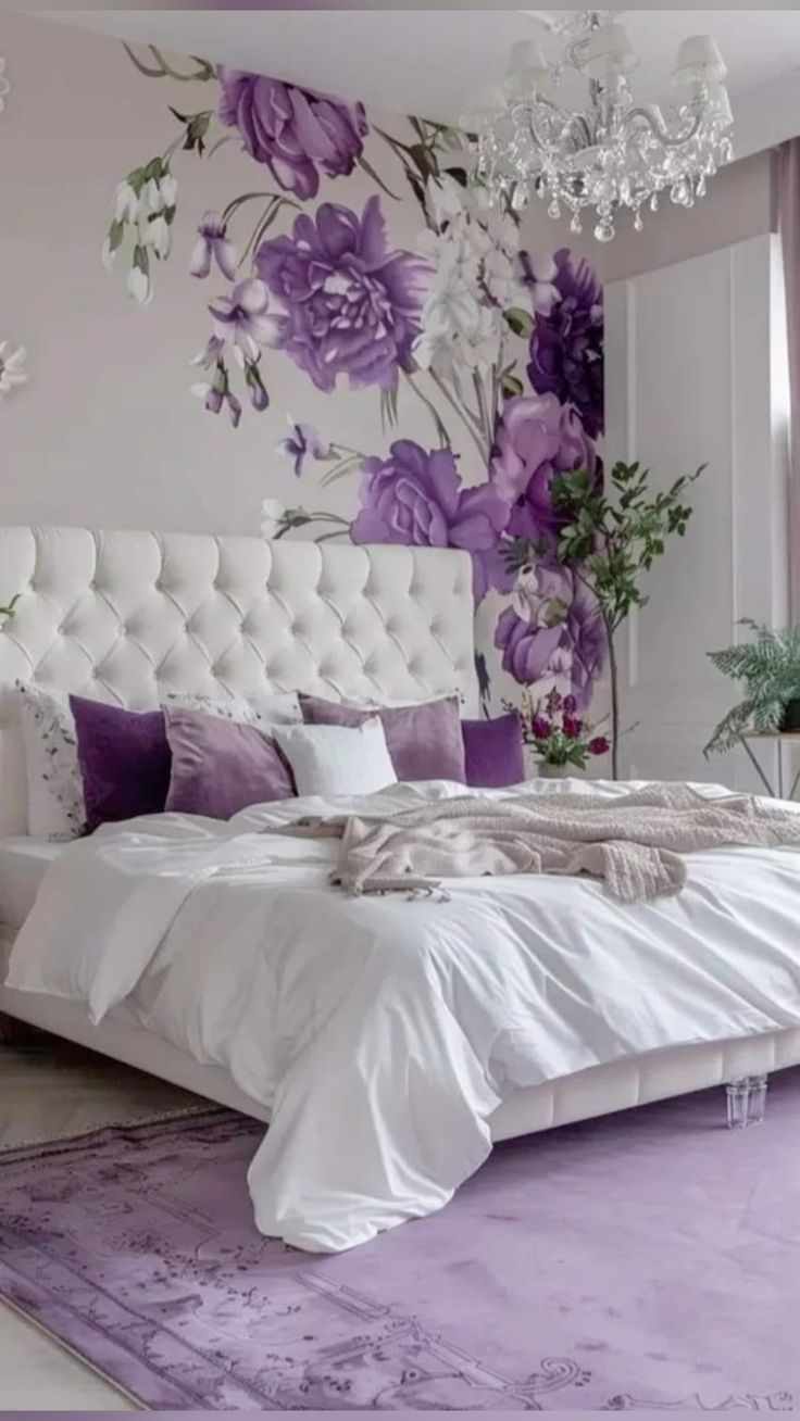 purple-wallpaper-purple-bedroom-decor-ideas