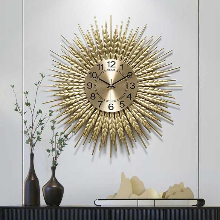 sunburst-metallic-clock