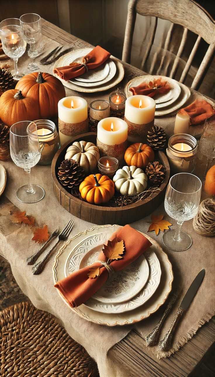 Autumn-Themed Place Settings 