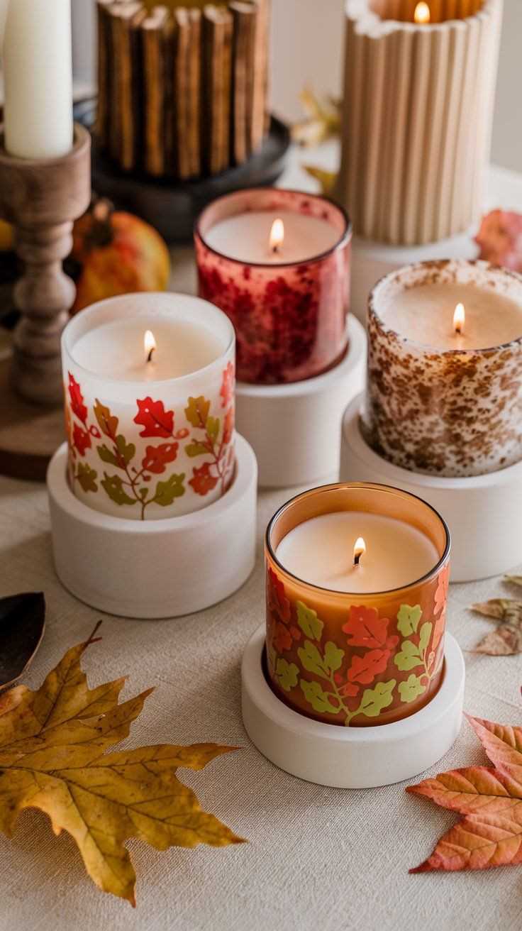 Autumn-Themed Candles 