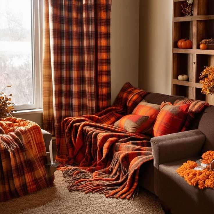 Cozy-Plaid-Blankets-as-a-cozy-autumn-decoration-ideas-for-that-aesthetic-finish 