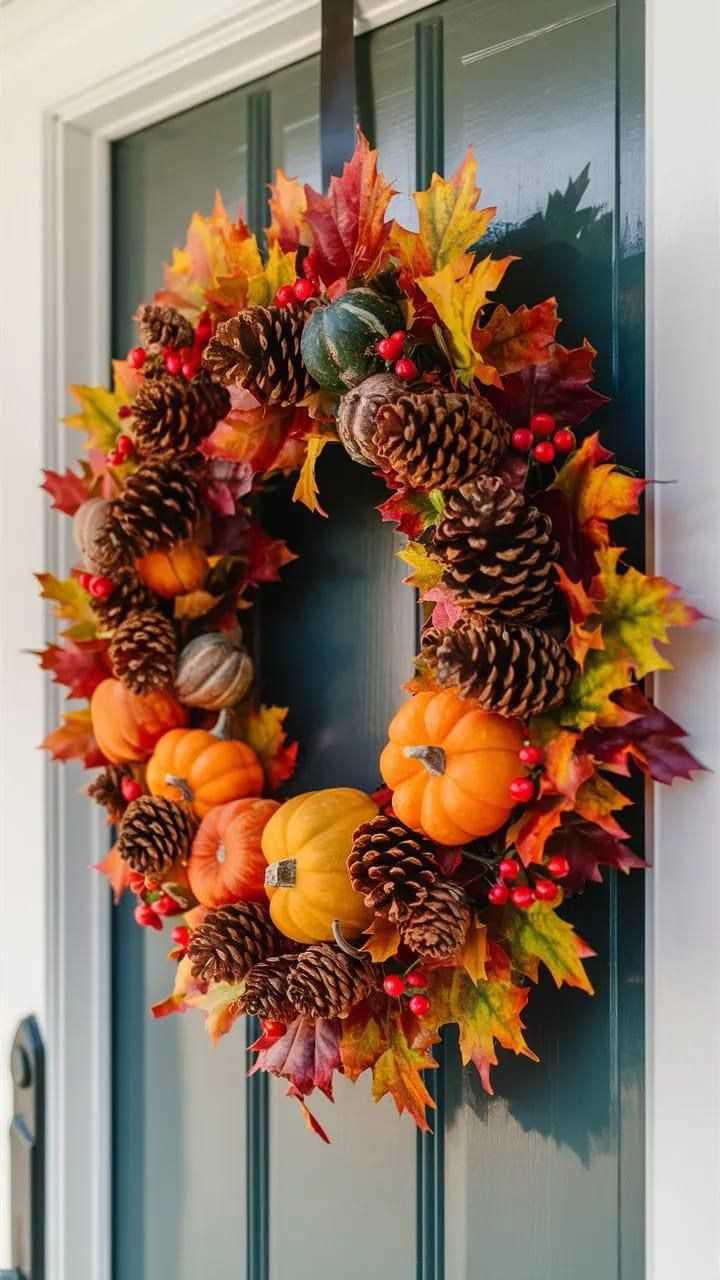 Fall-Wreath-as-a-fall-decor-idea-for-home 