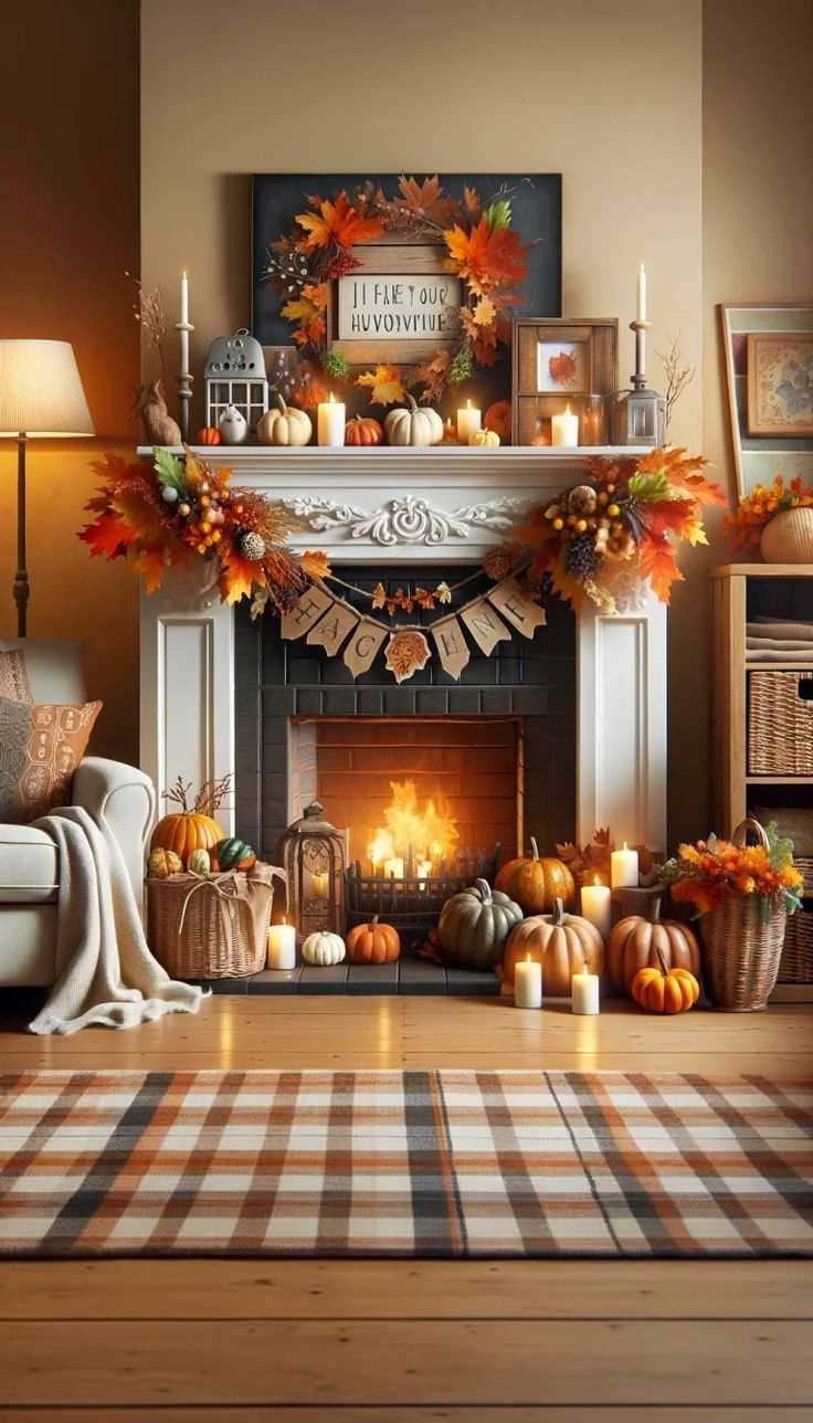 Fireplace-Mantel-Decorations-as-a-cozy-autumn-decoration-ideas-for-that-aesthetic-finish 