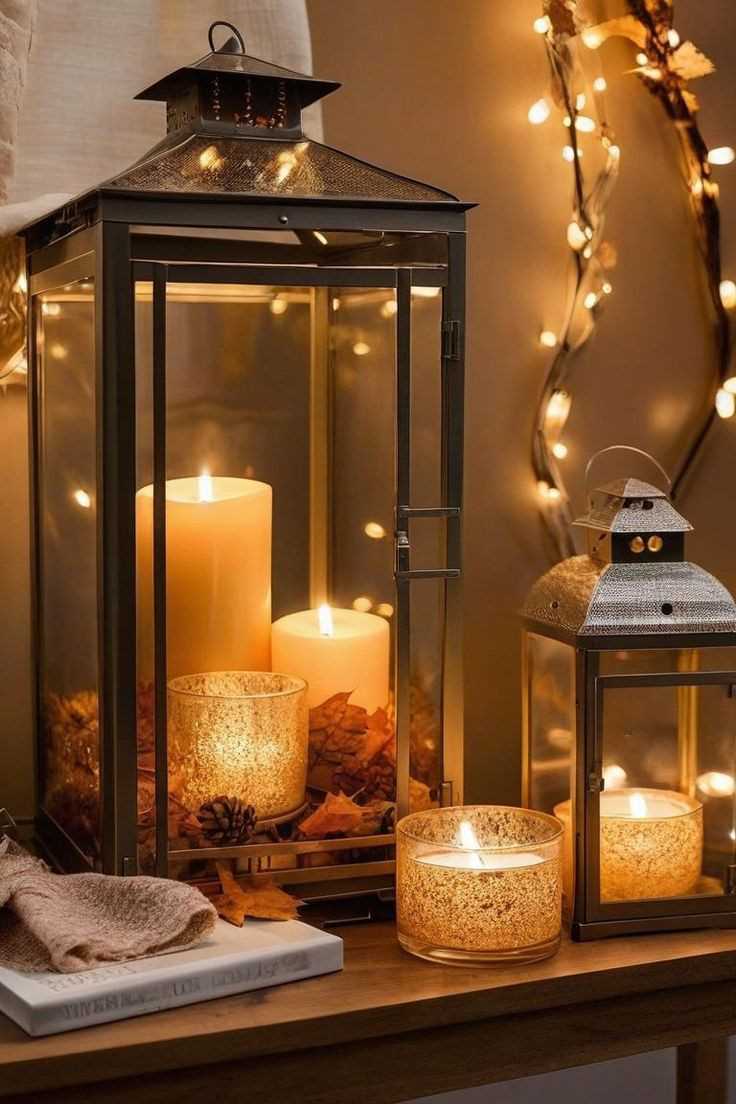 Lanterns-with-Candles-as-a-fall-decor-idea-for-home 