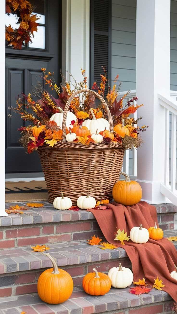 Stacked-Pumpkins-as-a-fall-decor-idea-for-home 