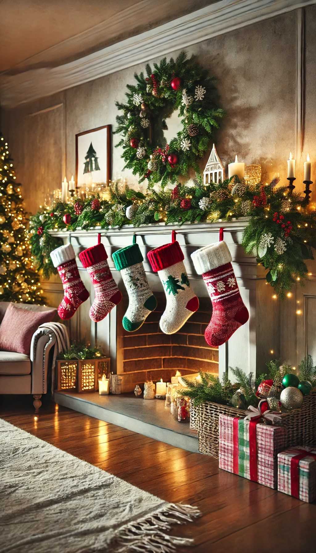 stockings-hung-on-the-mantle-for-christmas-decor-ideas-for-living-room