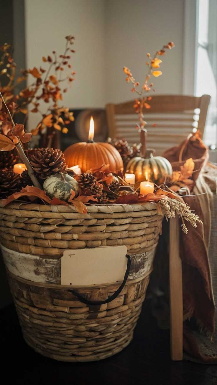 Vintage-Baskets-with-Harvest-Goods-as-a-cozy-autumn-decoration-ideas-for-that-aesthetic-finish 