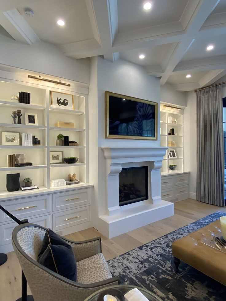 built-in-book-shelf-and-fireplace-combo