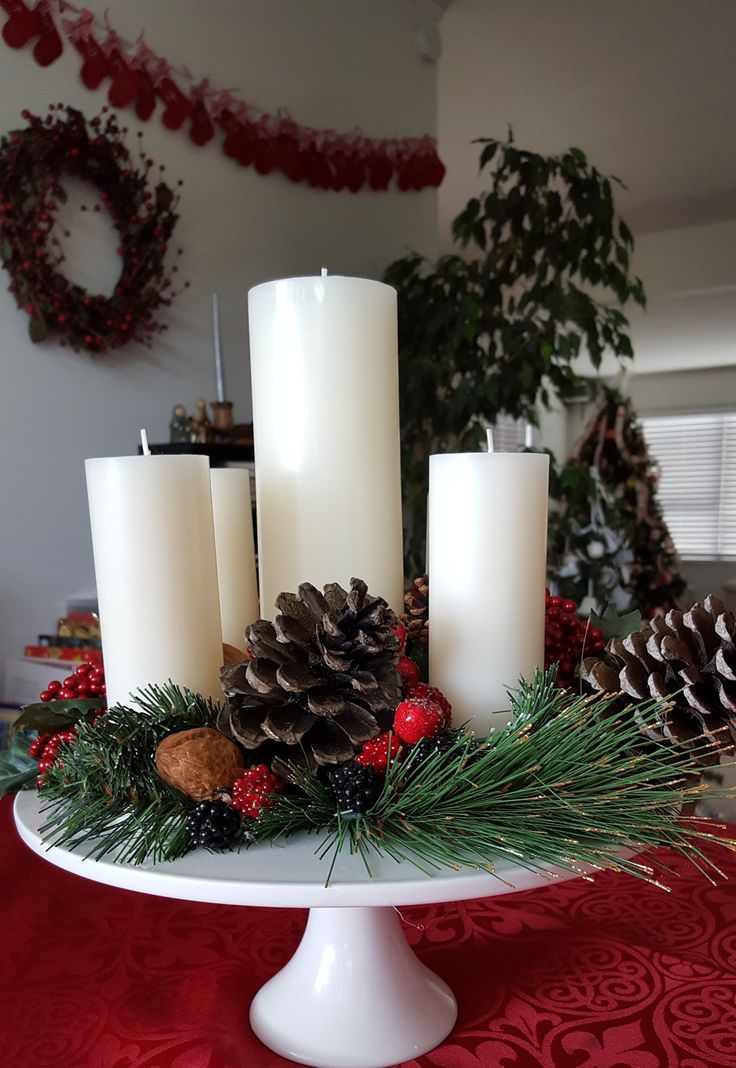 pinecone-and-candle-display