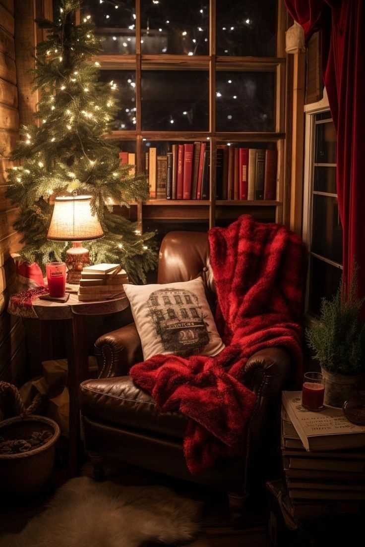 cozy-reading-nook-cottage-christmas-decor-ideas