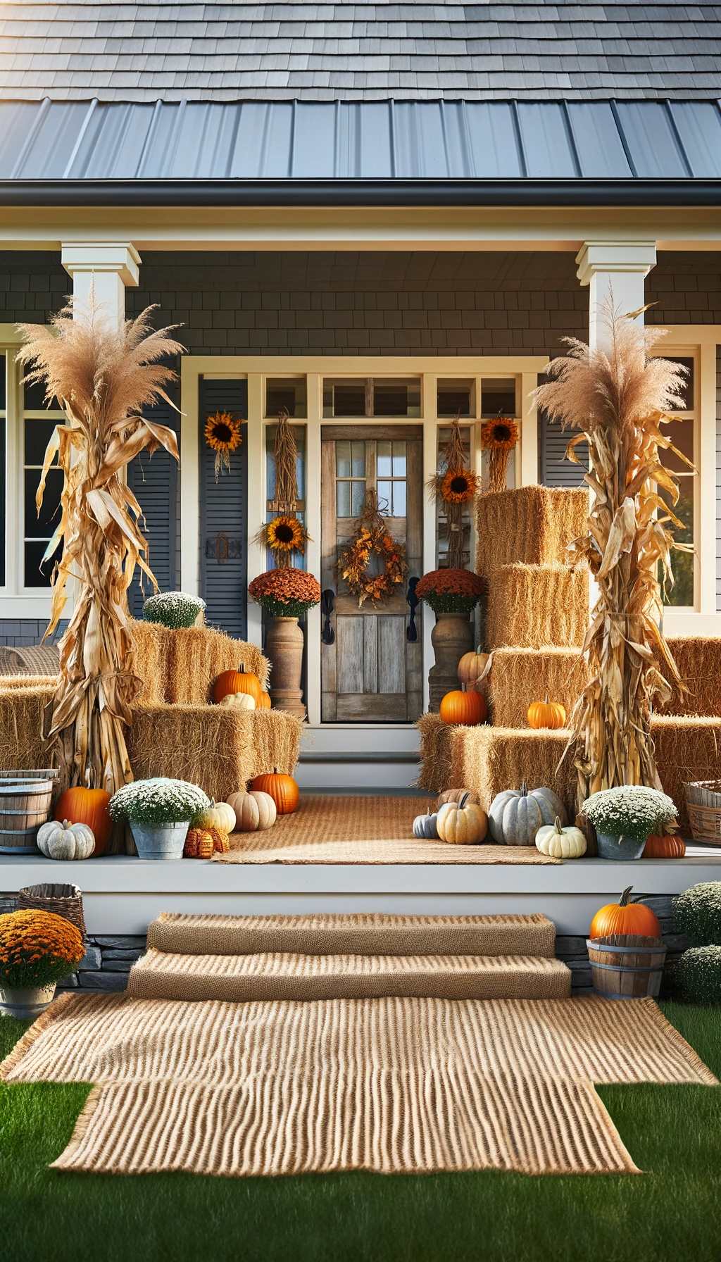 fall-front-porch-with-hay-bales-and-cornstalks