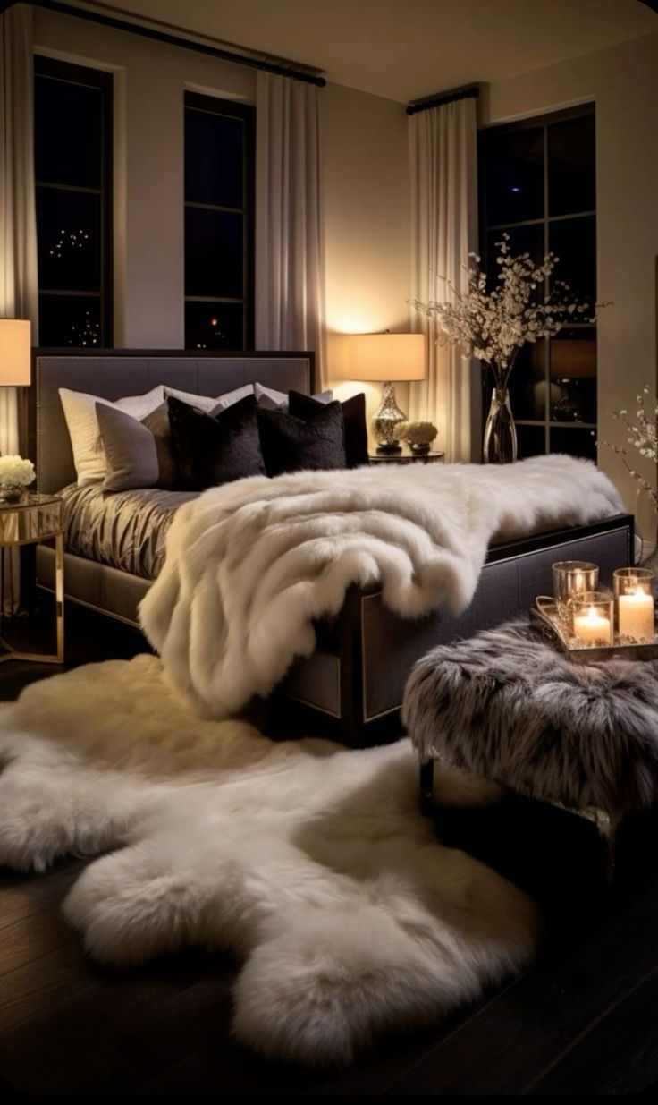 faux-fur-rug-fall-room-decor-ideas