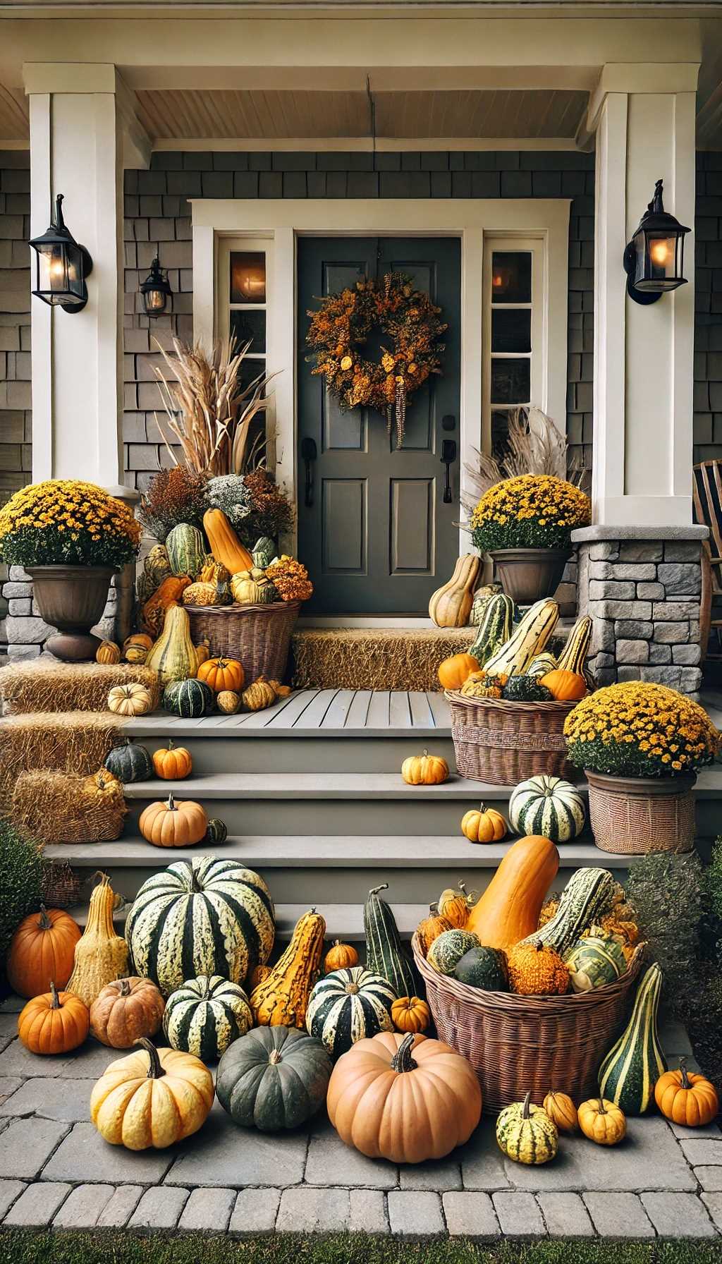 gourd-arrangement-in-fall-front-porch