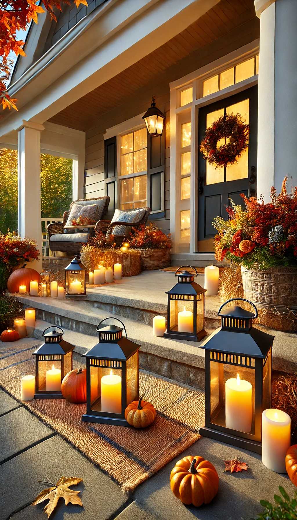 lanterns-with-candles-in-fall-front-porch