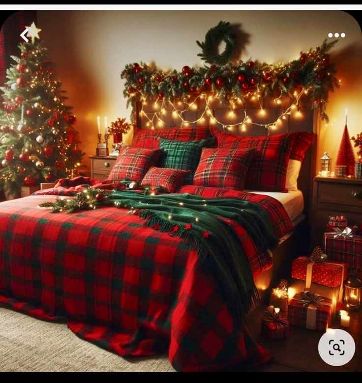 plaid-throw-blankets-christmas-aesthetic-decor