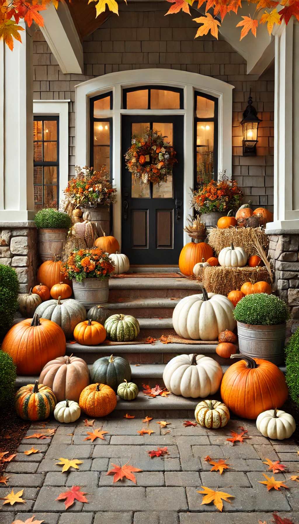 pumpkin-in-fall-front-porch