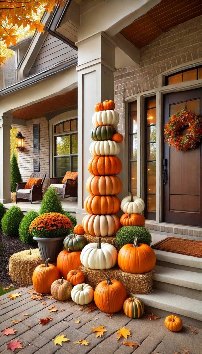 45 DECORATIVE FALL FRONT PORCH IDEAS TO RECREATE NOW - decor meets cozy
