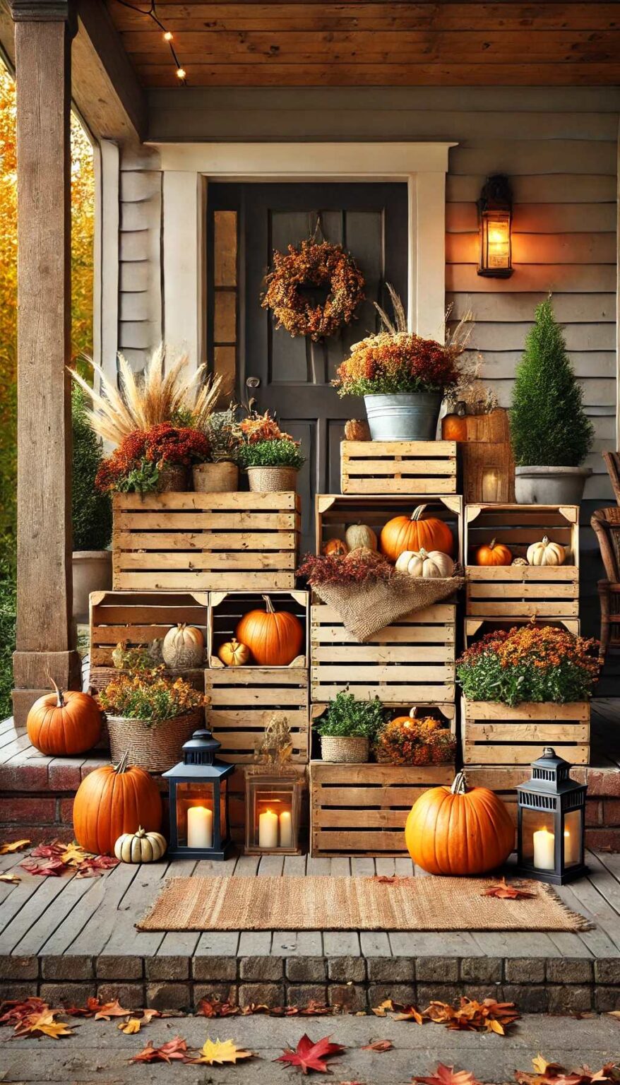 Curated visual reference: 45 Decorative Fall Front Porch Ideas To Recreate Now Photo Inspiration