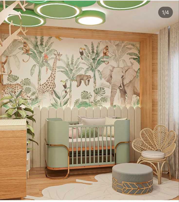 nature-wall-murals-gender-neutral-nursery-room-design