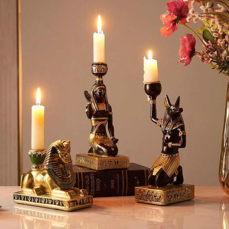 candle-holders-with-hieroglphics