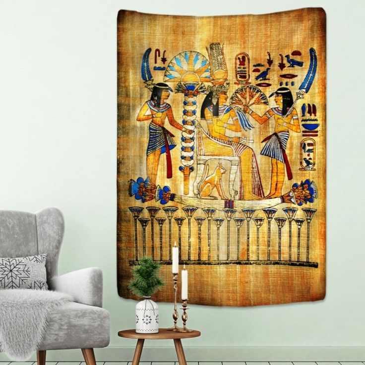 egyptian-style-tapestry-egyptian-living-room-decor-ideas