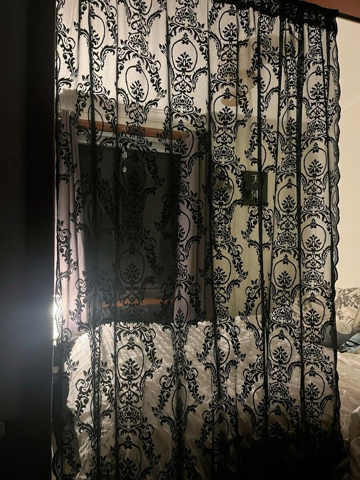 black-lace-curtains