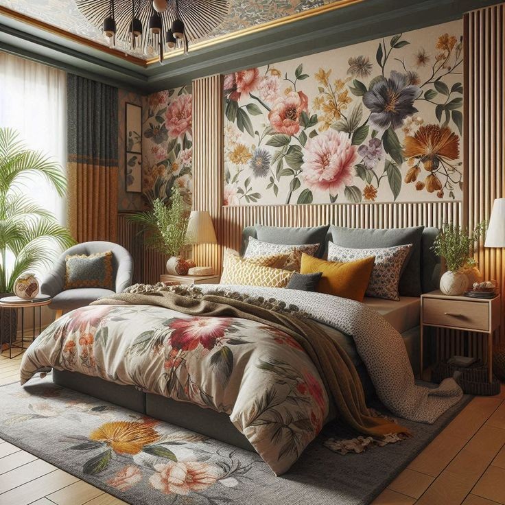 wallpaper-bohemian-bedroom-ideas