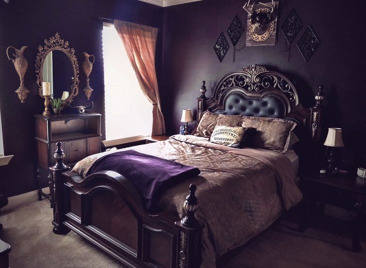 rustic-gothic-charm-purple-gothic-bedroom-decor-ideas