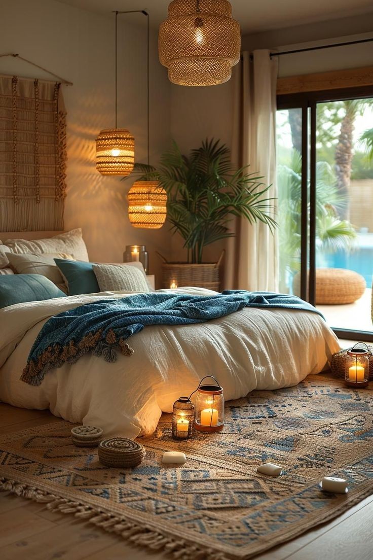 ambient-lighting-bohemian-bedroom-ideas