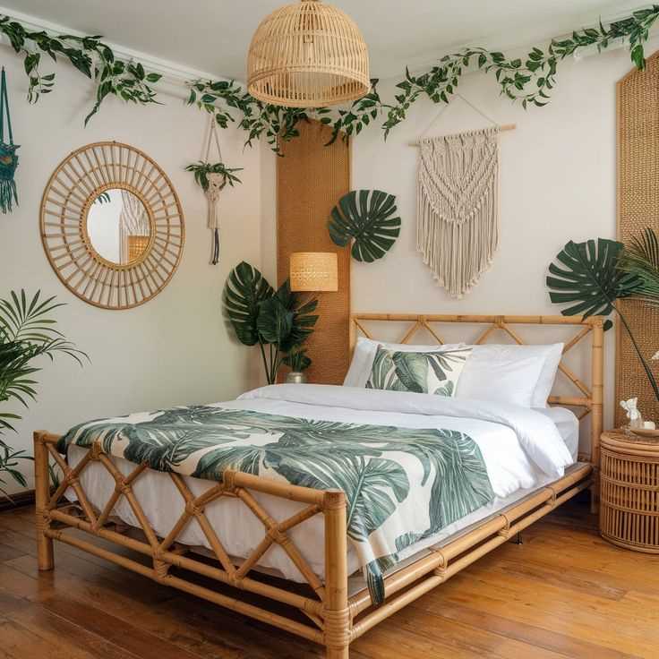 bamboo-furniture-earthy-bedroom-decor-ideas