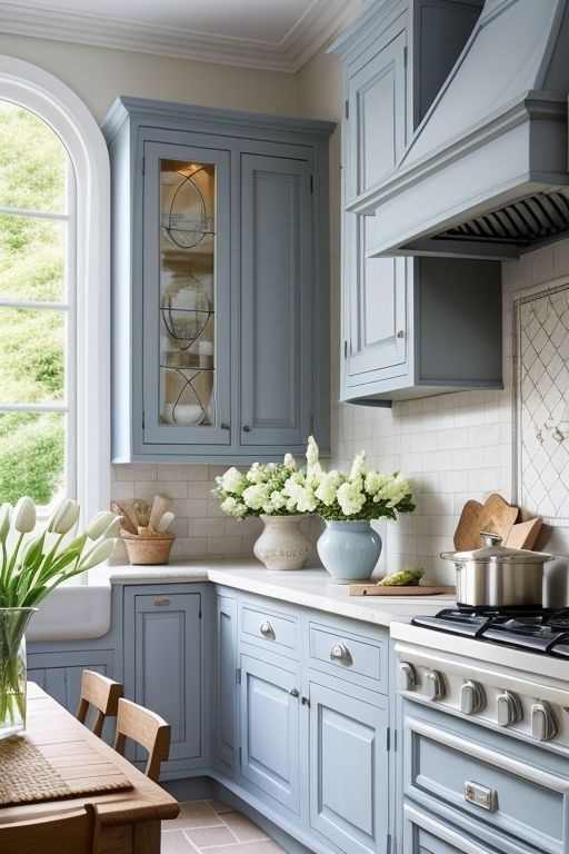 beachy-table-ware-small-coastal-kitchen-ideas