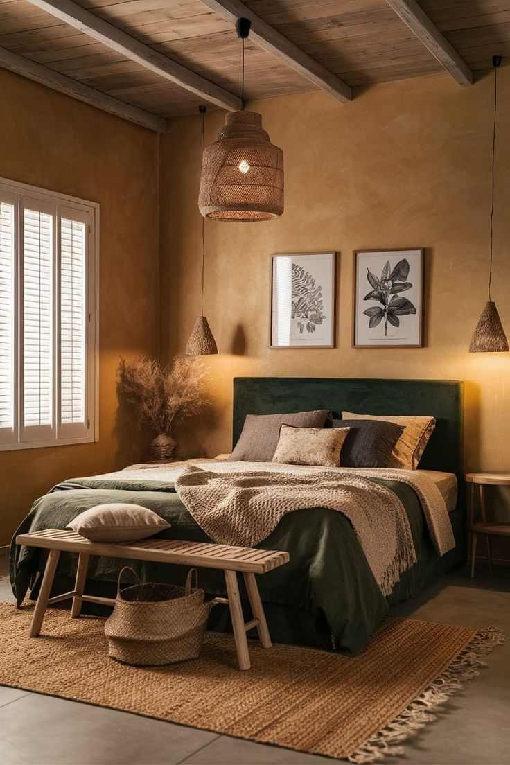 earth-toned-paint-earthy-bedroom-decor-ideas