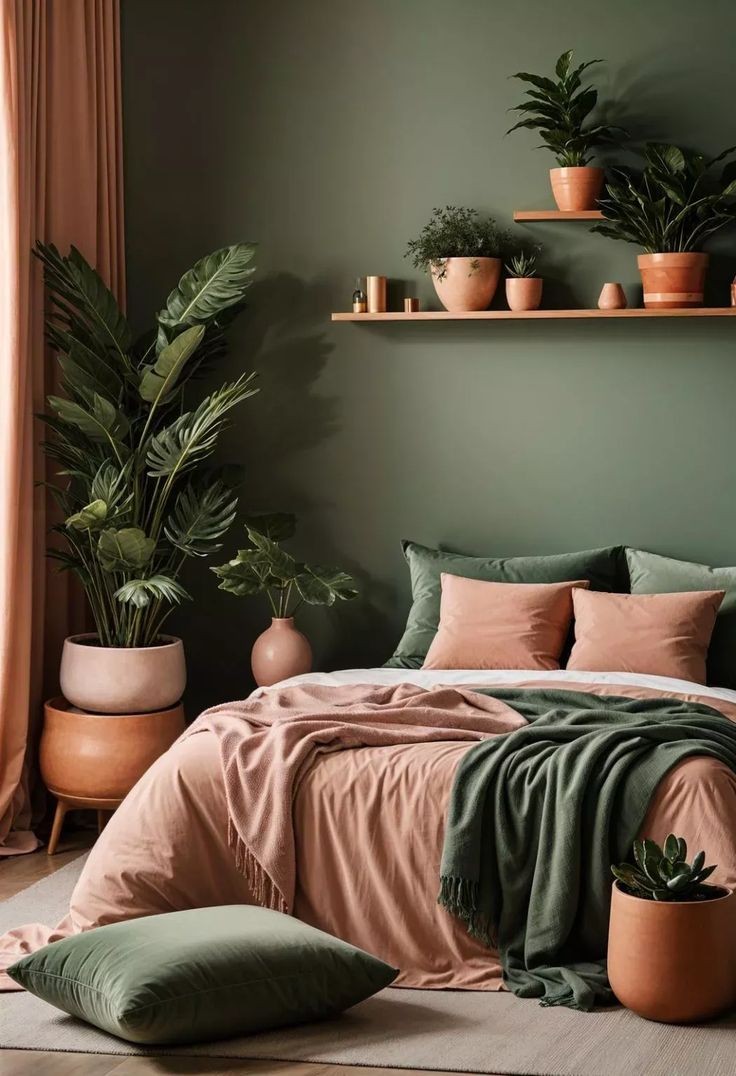 earthy-greenery-rustic-bedroom-ideas